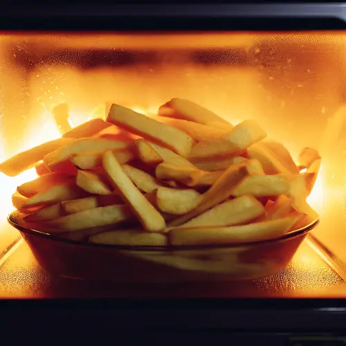 Cup of Water In the Microwave With Fries